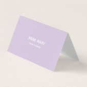 Professioneel QR-code paars wit lavendel violet Visitekaartje (Voorkant)