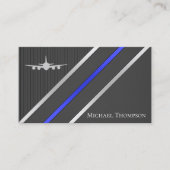 Professioneel QR Code Pilot Stijlvolle Luchtvaart Visitekaartje (Voorkant)