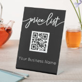 Professioneel QR-code prijsoverzicht Reclamebord Met Voetstuk (Insitu)