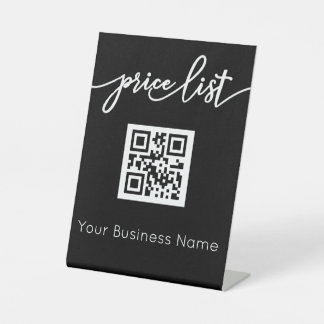 Professioneel QR-code prijsoverzicht Reclamebord Met Voetstuk