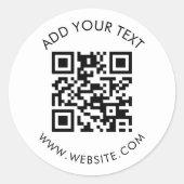 Professioneel QR-code promotie-label Ronde Sticker (Voorkant)