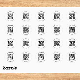 Professioneel QR-code promotie-label Ronde Sticker