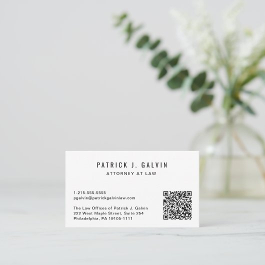 Professioneel QR-code Visitekaartje (Staand voorkant)