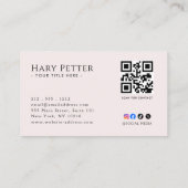 Professioneel QR-code Visitekaartje (Achterkant)