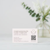 Professioneel QR-code voor seniorenzorghulp  Visitekaartje (Staand voorkant)