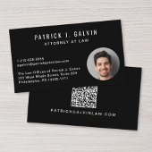 Professioneel QR-code zwart foto Visitekaartje