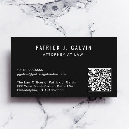 Professioneel QR-code zwart Visitekaartje