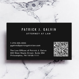 Professioneel QR-code zwart Visitekaartje