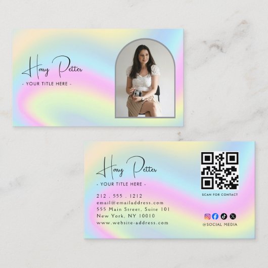 Professioneel QR-codefoto Visitekaartje (Voorkant / Achterkant)