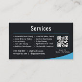 Professioneel Raamwasbedrijf QR-code Visitekaartje (Achterkant)