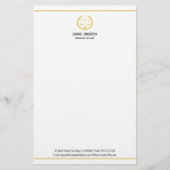 Professioneel Recht Kantoor advocaat bij Law Gold Briefpapier (Voorkant)