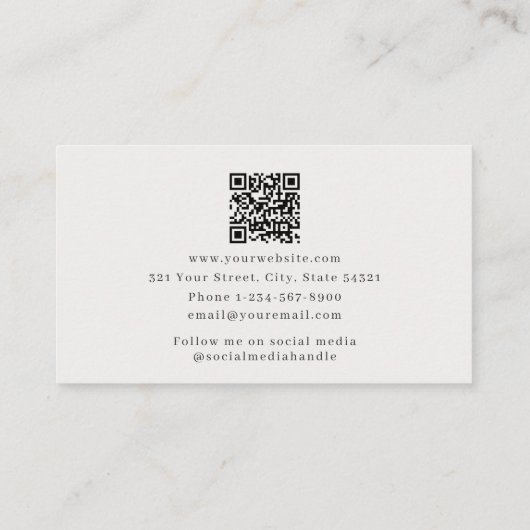 Professioneel Recht Schaal van Justitie Jurist QR  Visitekaartje (Achterkant)