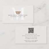 Professioneel Recht Schaal van Justitie Jurist QR  Visitekaartje (Voorkant / Achterkant)