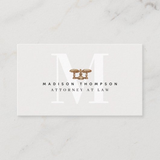 Professioneel Recht Schaal van Justitie Jurist QR Visitekaartje (Voorkant)