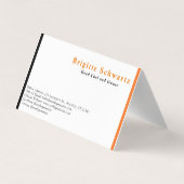 Professioneel restaurant en catering visitekaartje (Achterkant)