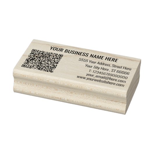 Professioneel retouradres QR-code stempel voorbeel (Stempel)