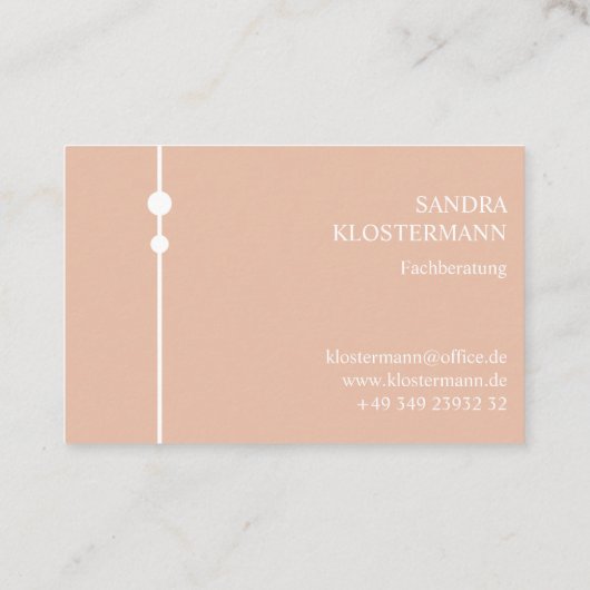 Professioneel Roase Visitenkarten Vorlage Visitekaartje (Achterkant)