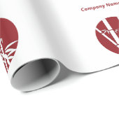 Professioneel Rode Custom Logo & Dankjewel Verpakk Cadeaupapier (Rol Hoek)