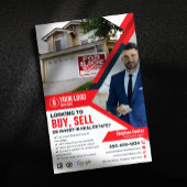 Professioneel Rode Vastgoed Agent Kopen Verkopen I Flyer