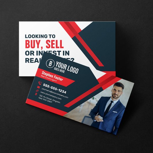 Professioneel Rode Vastgoed Agent Kopen Verkopen I Visitekaartje