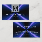 Professioneel roestvrij staal metaal Monogram #19 Visitekaartje (Voorkant / Achterkant)