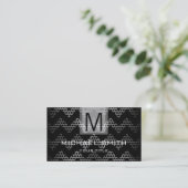 Professioneel roestvrij staal monogram #6 visitekaartje (Staand voorkant)