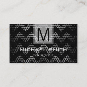 Professioneel roestvrij staal monogram #6 visitekaartje
