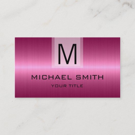 Professioneel roestvrij staalmonogram #9 visitekaartje (Voorkant)