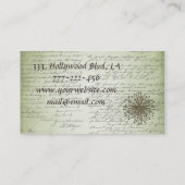 Professioneel romantisch  script paardenbloem visitekaartje (Achterkant)