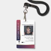 Professioneel rood en blauw voeg Logo toe Noteerba Badge (Voorzijde met lanyard)