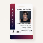 Professioneel rood en blauw voeg Logo toe Noteerba Badge (Voorkant)