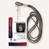 Professioneel rood en blauw voeg Logo toe Noteerba Badge (Voorkant met draagriem)