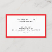 Professioneel rood en wit Visitekaartje (Achterkant)