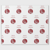 Professioneel rood op maat logo & bedankt verpakki cadeaupapier (Vlak)