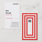 Professioneel rood visitekaartje (Voorkant / Achterkant)