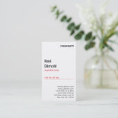 Professioneel rood visitekaartje (Staand voorkant)