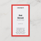 Professioneel rood visitekaartje (Voorkant)