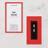 Professioneel rood visitekaartje (Voorkant / Achterkant)