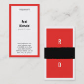 Professioneel rood visitekaartje (Voorkant / Achterkant)