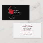 Professioneel rood wijnglas Sommelier winemaker Visitekaartje (Voorkant / Achterkant)