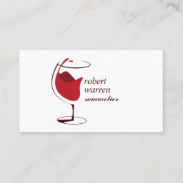 Professioneel rood wijnglas Sommelier winemaker Visitekaartje