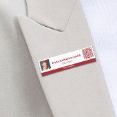 Professioneel Rood Wit Afbeelding QR-code Bedrijf Naamplaatje