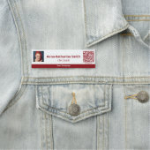 Professioneel Rood Wit Afbeelding QR-code Bedrijf Naamplaatje (In situ)