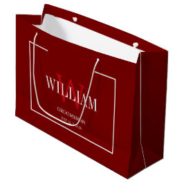 Professioneel rood-wit bruidsjonkers minimalistisc groot cadeauzakje