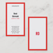 Professioneel rood wit zwart visitekaartje (Voorkant / Achterkant)