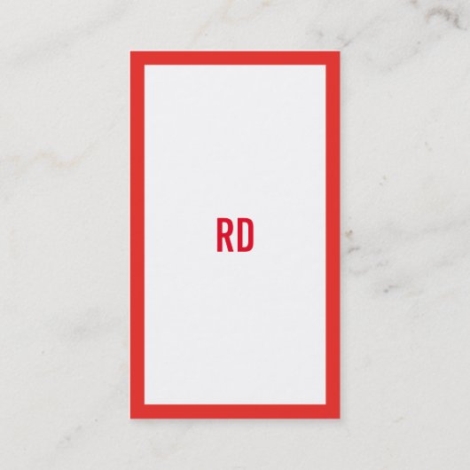Professioneel rood wit zwart visitekaartje (Achterkant)
