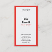 Professioneel rood wit zwart visitekaartje (Voorkant)