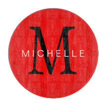 Professioneel rood zwart monogram Jouw naam