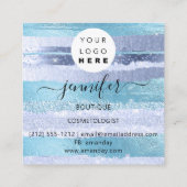 Professioneel Roos Blauw Logo Vierkante Visitekaartje (Achterkant)