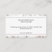 Professioneel Roos Goud Marmer Visitekaartje (Achterkant)